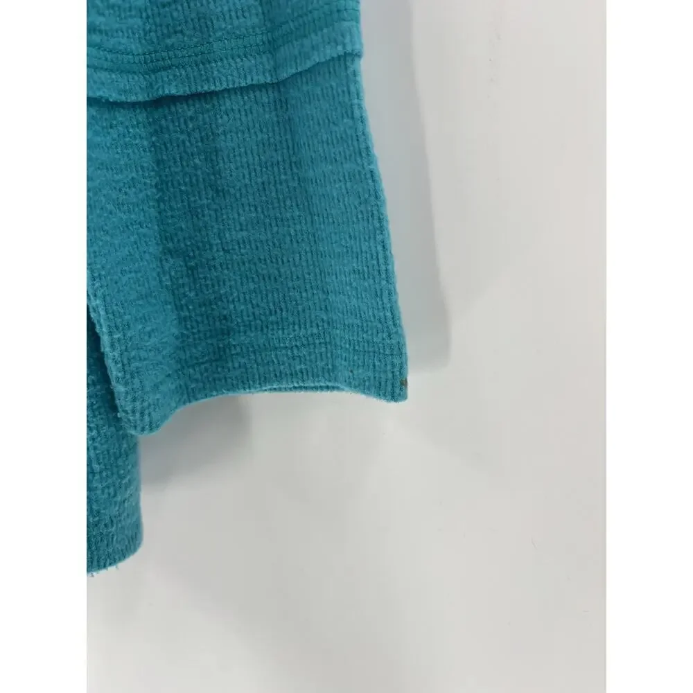 Wildfox Sweater Womens Medium Teal Blue V Neck Soft Knit Stretchy Pullover Top